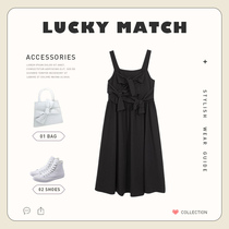 Summer Clothing High Level Sensation Two Suits Big Code Womens Dress 2022 New sister Light Cooked Wind Polo Braces dress