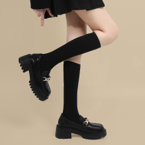 Thick Bottom Pine Pastry Foe Shoes Woman Spring Summer 2022 Retro Style High Heels Mary Treasures Shoes Inn Wind Small Leather Shoes