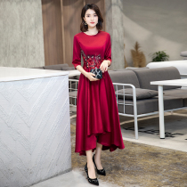 High-end wedding mother dress noble young mother-in-law wedding wedding wedding dress long sleeve winter
