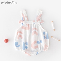 Baby condole belt triangle ha coat cotton gauze summer fart coat thin male and female baby bellybag vest belly protection