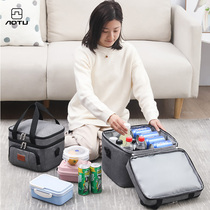 Outdoor large-capacity thick insulation bag portable fresh-keeping cold ice bag food refrigerator ice bag take-out incubator