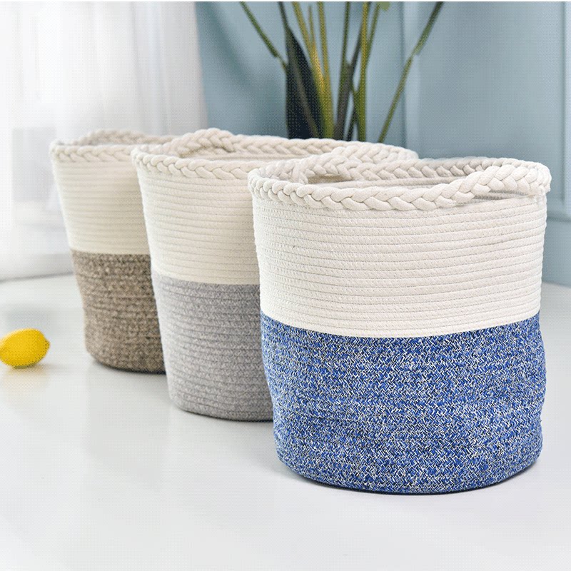 Cotton wire dirty clothes to collect baskets of rattan woven dirty clothes basket household clothing for laundry bucket artifacts toys finishing box