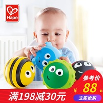 Hape worm soft glue touch ball Tower 6-12 month baby Baby Touch sense hand grab ball puzzle toy