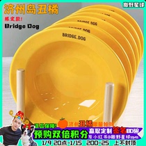 Korean dog bowl Bridge dog ugly orange pet ceramic bowl Net Red dog eating grain water bowl Jeju orange BD