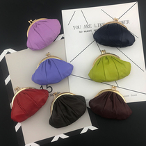 New Spring Summer Color Mini Buckle Zero Wallet Student Coin Bag Brief Lady Fresher Small Bag Pure Color Sheepskin