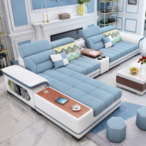 New fabric sofa modern simple large and small apartment living room furniture set combination noble concubine technology cloth sofa