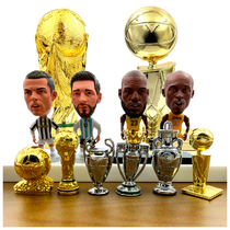 Football Golden Ball Hercules European Cup trophy keychain alloy Champions League trophy keychain pendant resin plating