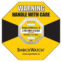 The regular agent of the United States imported shockwatch anti-vibration second generation 25G yellow anti-vibration anti-tilt label