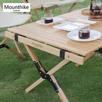 Mounthike Mountain customer outdoor Solid wood egg roll table Foldable camp camping Beech table Picnic table and chair
