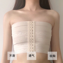 Tied chest strap cos female Man corset les invisible thin breathable short underwear female student bandage