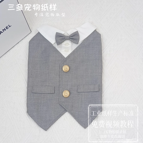 Костюм, короткий жилет, рубашка, платье, шаблон, домашний питомец, кот