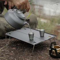 Outdoor aluminum alloy ultra-light portable folding table small table wild camping park mini coffee table camping small