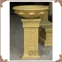 Boya sandstone pier flowerpot sculpture European-style Relief Square Pier Park District Cultural Square flower pot sculpture