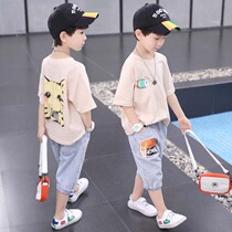 Hong Kong Tong Fashion boy Xia Fashion 2022 New fashion foreign air CUHK Scout sleeves Short sleeves Handsome Tide two sets