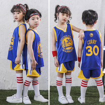 Childrens basketball suit suit training suit custom boys and girls performance kindergarten Curry No 30 jersey primary and secondary school students