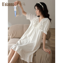 Sleeping Dress Lady Summer Pure Cotton 2022 New full cotton short sleeves Thin Pyjamas Princess Wind Advanced Senses Home