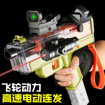 Linkage back bore high-speed electric burst soft bullet gun uzi Uzi childrens toy submachine gun boy eating chicken equipment