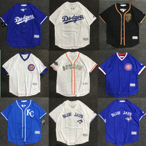 Summer childrens clothing embroidery Dodgers Jersey baseball uniform short sleeve half sleeve childrens street dance performance cardigan T-shirt