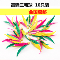 Sanmao ball board badminton high-play badminton adult childrens entertainment sports beef tendon ball resistant to high-play 10 pieces