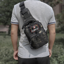 Outdoor printing fish tactical chest bag military fans running bag multifunctional EDC portable backpack sports shoulder shoulder bag men