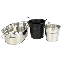 Export UK creative American tableware Bar coffee shop KTV stainless steel 304 ice bucket fries snack barrel Oval