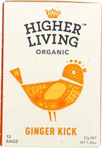 HIGHER LIVING ORGANIC GINGER KICK TEA 15 CT Advanced
