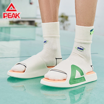 Peak style extremely slippers new color matching lovers shoes triangle 20 fashion men's and women's sports home slippers soft bottom