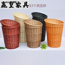 Rattan willow fruit store set fruit basket supermarket fresh pile head blue fruit display basket dry goods storage pile head basket