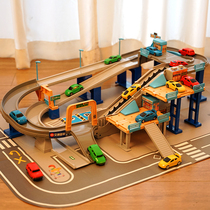 Childrens track car building toy educational little boy Electric Track sliding 3 3 years old 4 city 5 Parking Lot 6