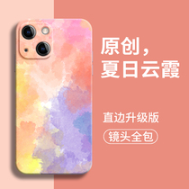 Apply Apple 13 mobile phone shell new iPhone13promax sleeve ip13pro liquid silicone gel Advanced sensory lens full package anti-fall net red goddess male tide thirteen 13 por