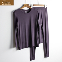 Caesar Caser Male Round Collar Cashmere Protein Fever Autumn Clothes Autumn Pants Slim WARM LINGERIE SUIT AJ501119