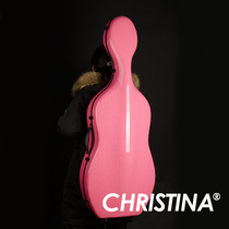 chrisitina carbon fiber cellist bright pink cello bag cello box accessories box