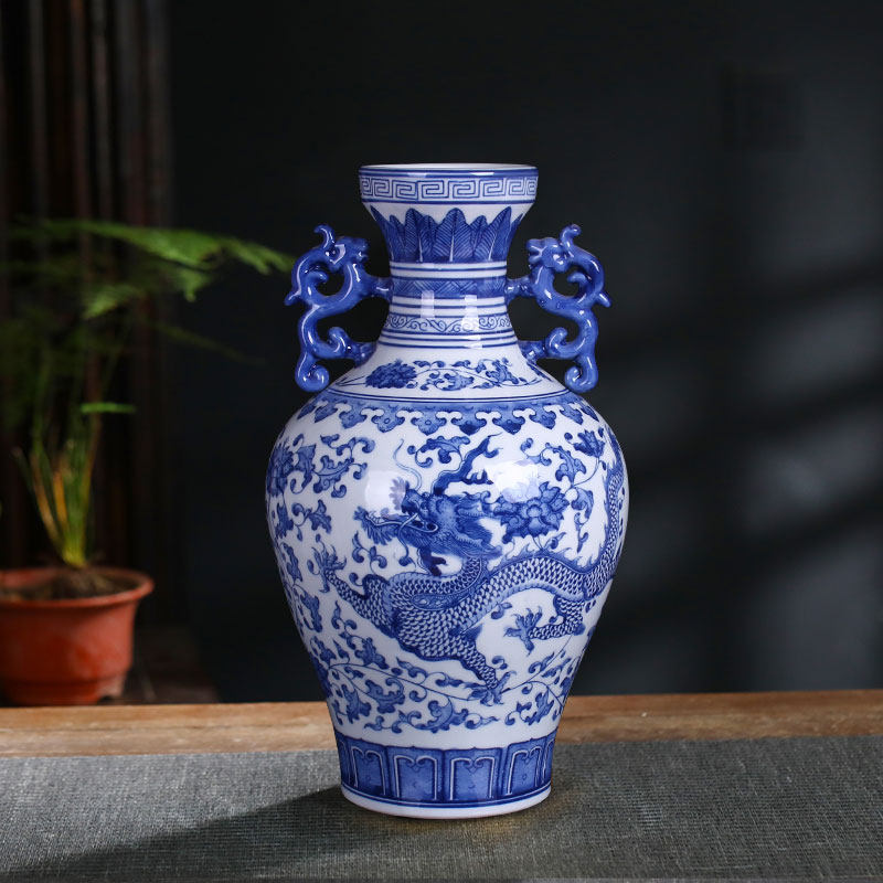 双耳青花瓷花瓶-双耳青花瓷花瓶促销价格、双耳青花瓷花瓶品牌- 淘宝