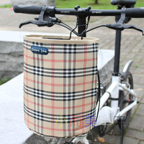 Folding bicycle basket thickened waterproof canvas car basket skateboard electric car basket front basket bicycle basket bicycle basket