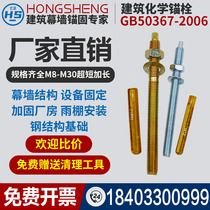 High Strength Chemical Anchor Bolt M8M10M12M14M16M18M20M22M24 Longer Chemical Bolt