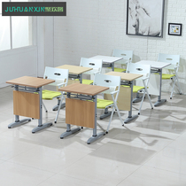 Simple modern single folding desk training table and chair free combination conference table training institution student writing table