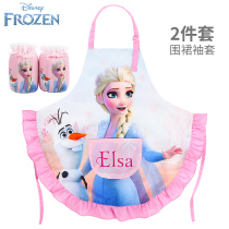 Frozen childrens gown baby spring thin girl bib apron girl Summer Princess painting clothes