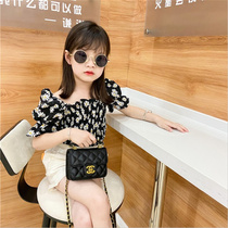 Childrens bag fashion foreign style Net red diamond shoulder bag small fragrant wind chain oblique cross bag little girl change match