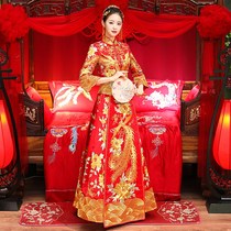 Xiuhe uniform bride 2021 New Dragon and Phoenix coat wedding dress dress cheongsam slim wedding dress toast summer