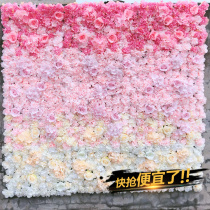 Net red simulation flower wall three-dimensional background shaking sound with the same flower wall photography props fake flower decoration silk flower wedding background
