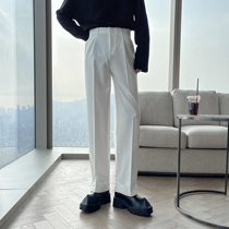 (VERA KANE) South Korea ins solid color simple design Joker casual sag loose trousers trendy men
