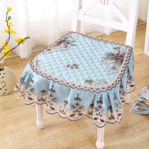 Household dining chair cushion chair stool seat Universal dining table cushion European table non-slip four seasons seat cover fabric