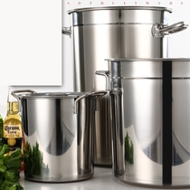 Soup pot stainless steel barrel commercial rice storage barrel with lid thickened large capacity oil barrel burning water bucket barrel stainless steel soup barrel