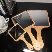 Beauty salon mirror handle Portable hand-held handle Mirror Makeup mirror Small mirror Special makeup mirror Portable square
