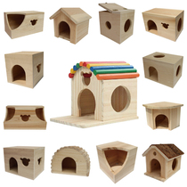 Golden Silk Bear Dragon Cat Wooden Hut Cage Supplies Cage Rabbit Nectar Bag of Zoo Hamster Dutch Pig Flowers