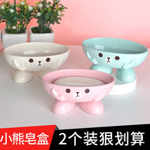 Cartoon cute personality creative soap punch-free soap tray drain soap soap box Nordic toilet household soap holder