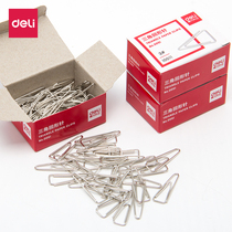Deli 3#paper clip 0051 metal triangle paper clip color paper clip 100 boxes finishing clip