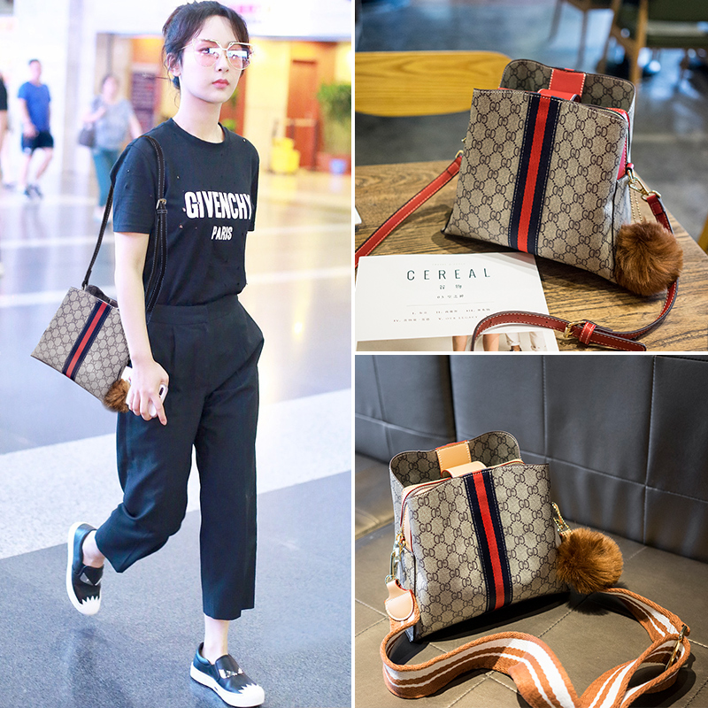 Baggage Girls 2019 New Type Slant Bag Korean version Chao Baitao Atmospheric Bill of Lading Shoulder Bag Autumn Broad Shoulder Belt Bucket