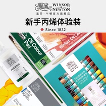 Windsor Newton acrylic pigment set 10mlx12 18 24 color non-toxic children novice special painting Non-fading waterproof diy creative wall painting hand-painted graffiti