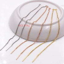 925-half-silver ear line DIY material accessories box chain ear line semi-finished products handmade earrings silver ornament accessories